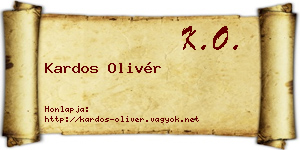 Kardos Olivér névjegykártya